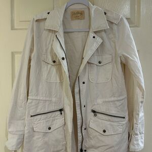 Lily Cream Utility Jacket with Pockets